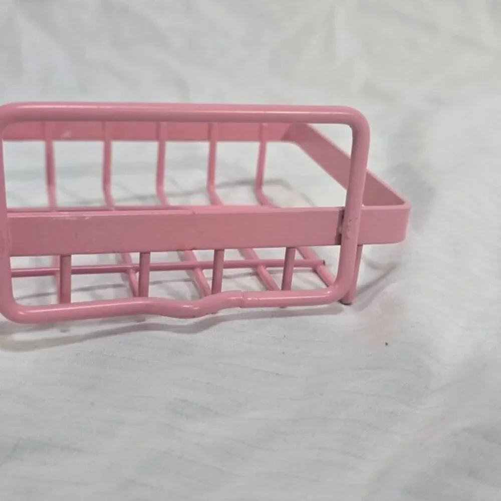 pink metal wire rust resistant‎ coating shower basket organizer storage caddy